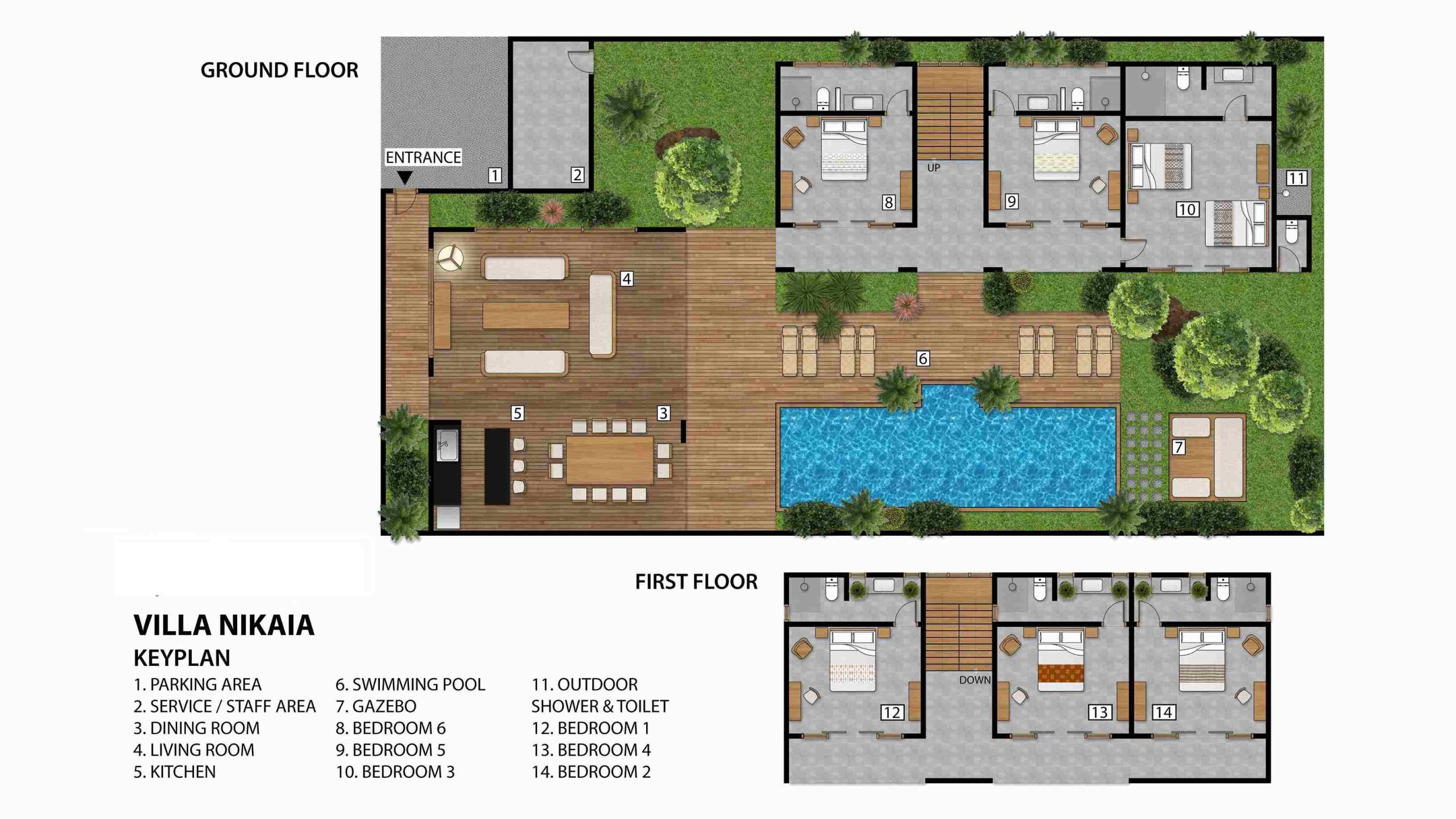 Villa Nikaia - Floor Plan