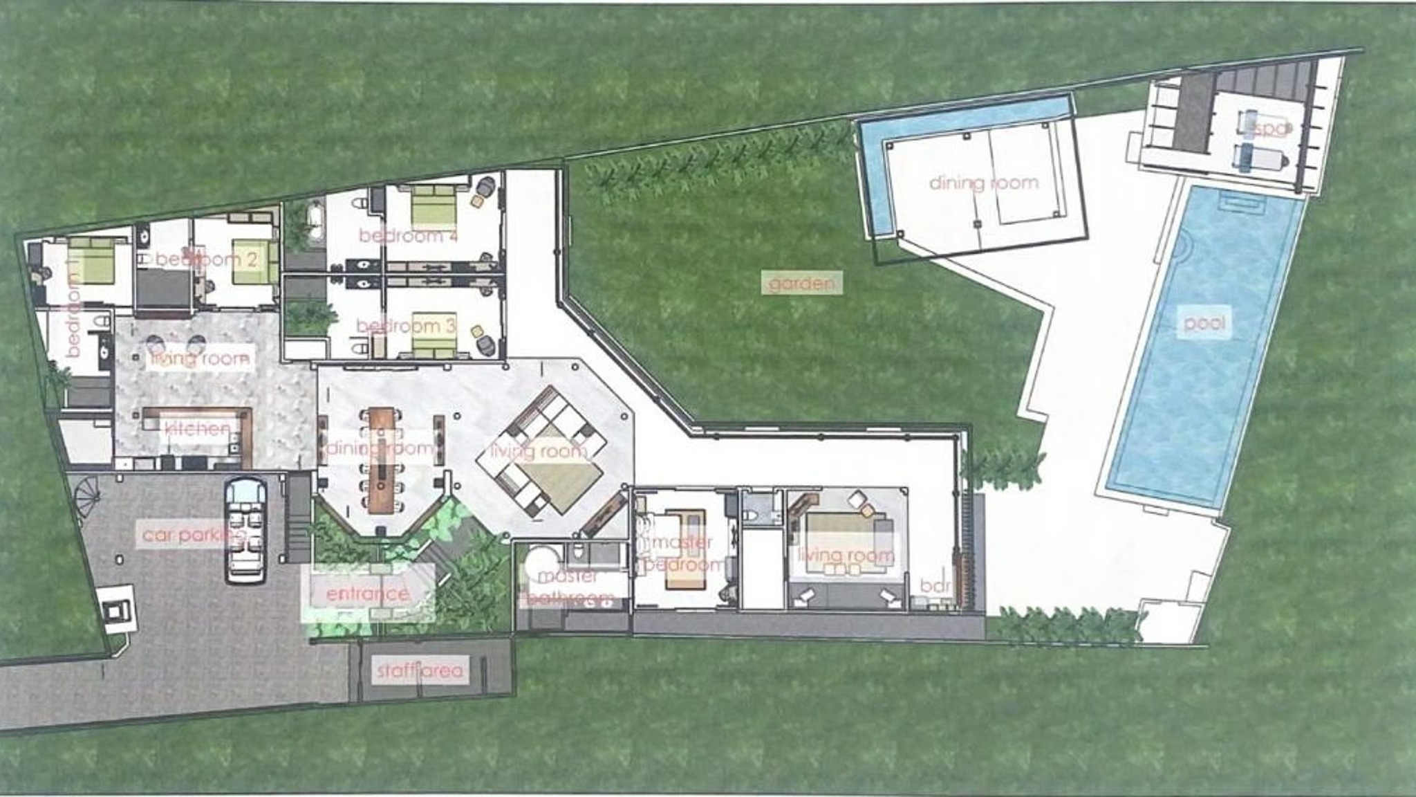 Villa Kubu Dewi Sri - Floor Plan