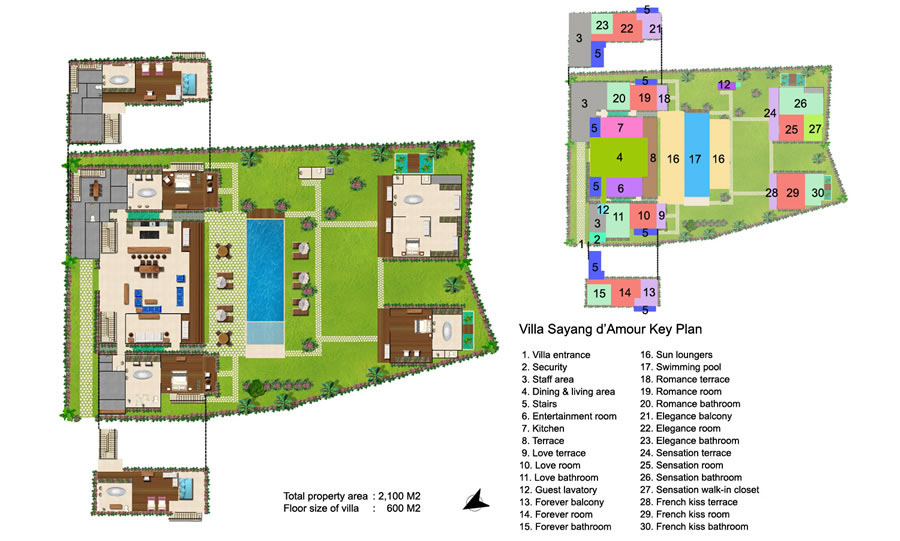 Villa Sayang D’amour - Floor Plan