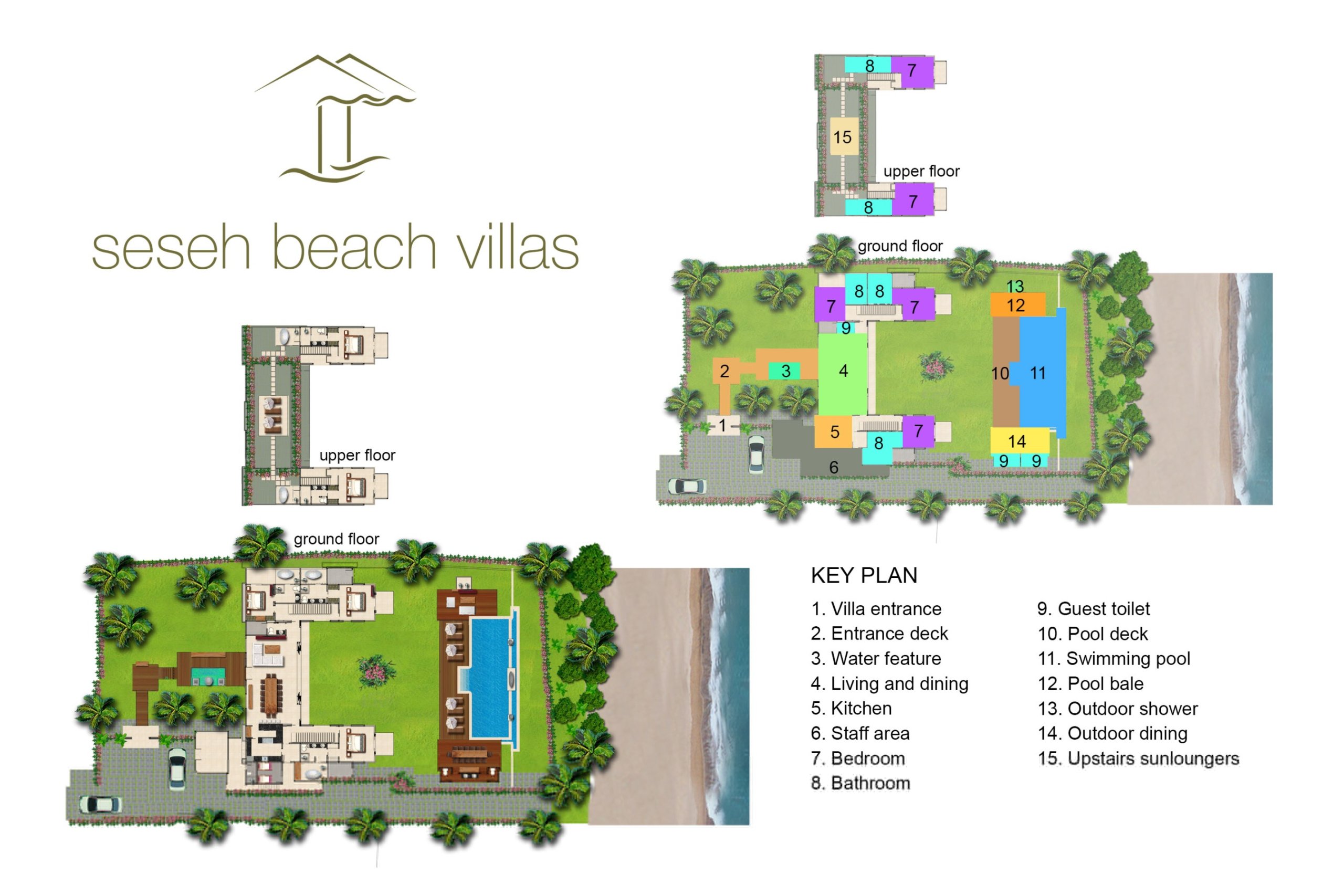 Seseh Beach Villa One - Floor Plan