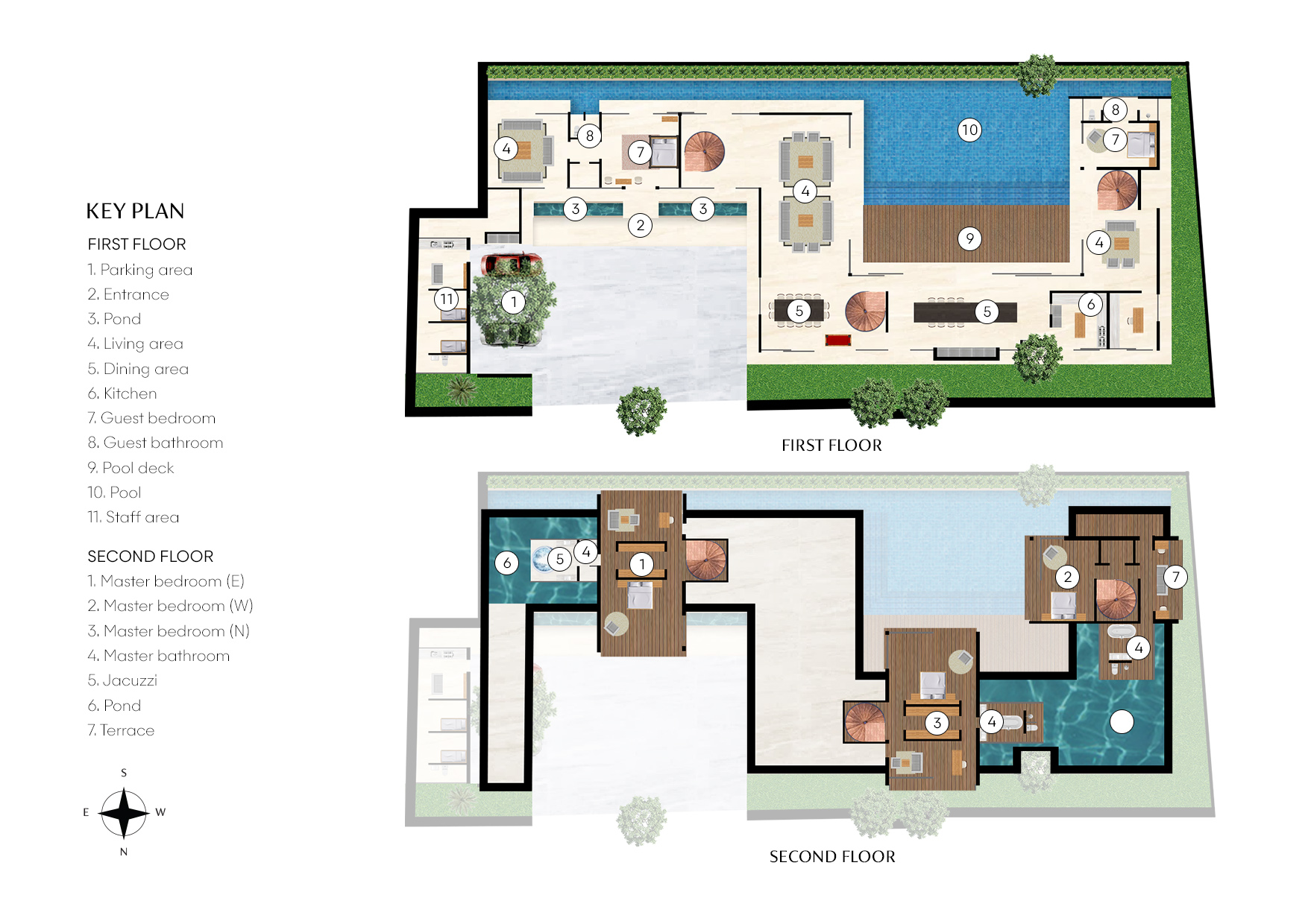 Villa Svarga Sanur - Floor Plan