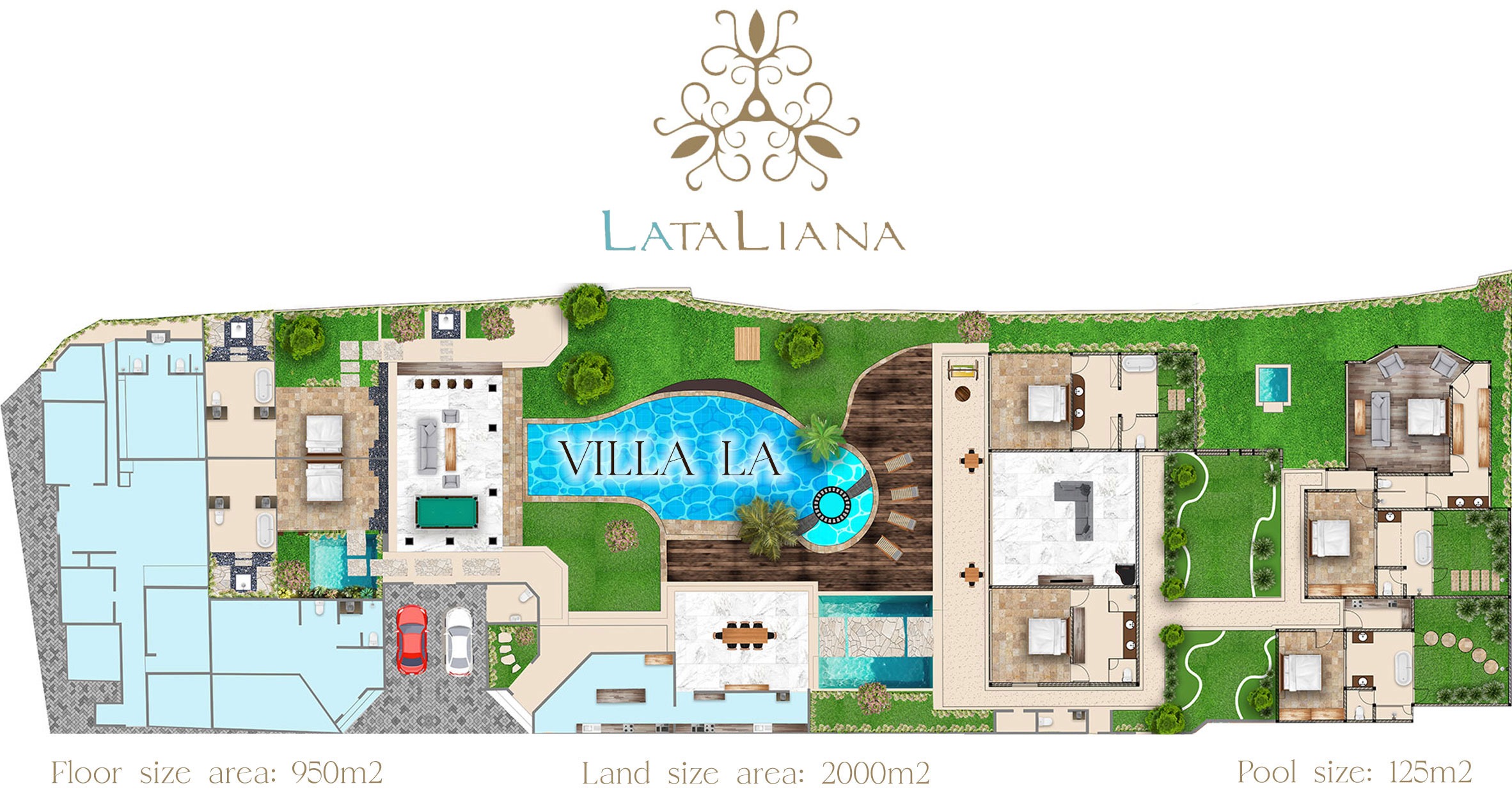 Villa La Seminyak - Floor Plan