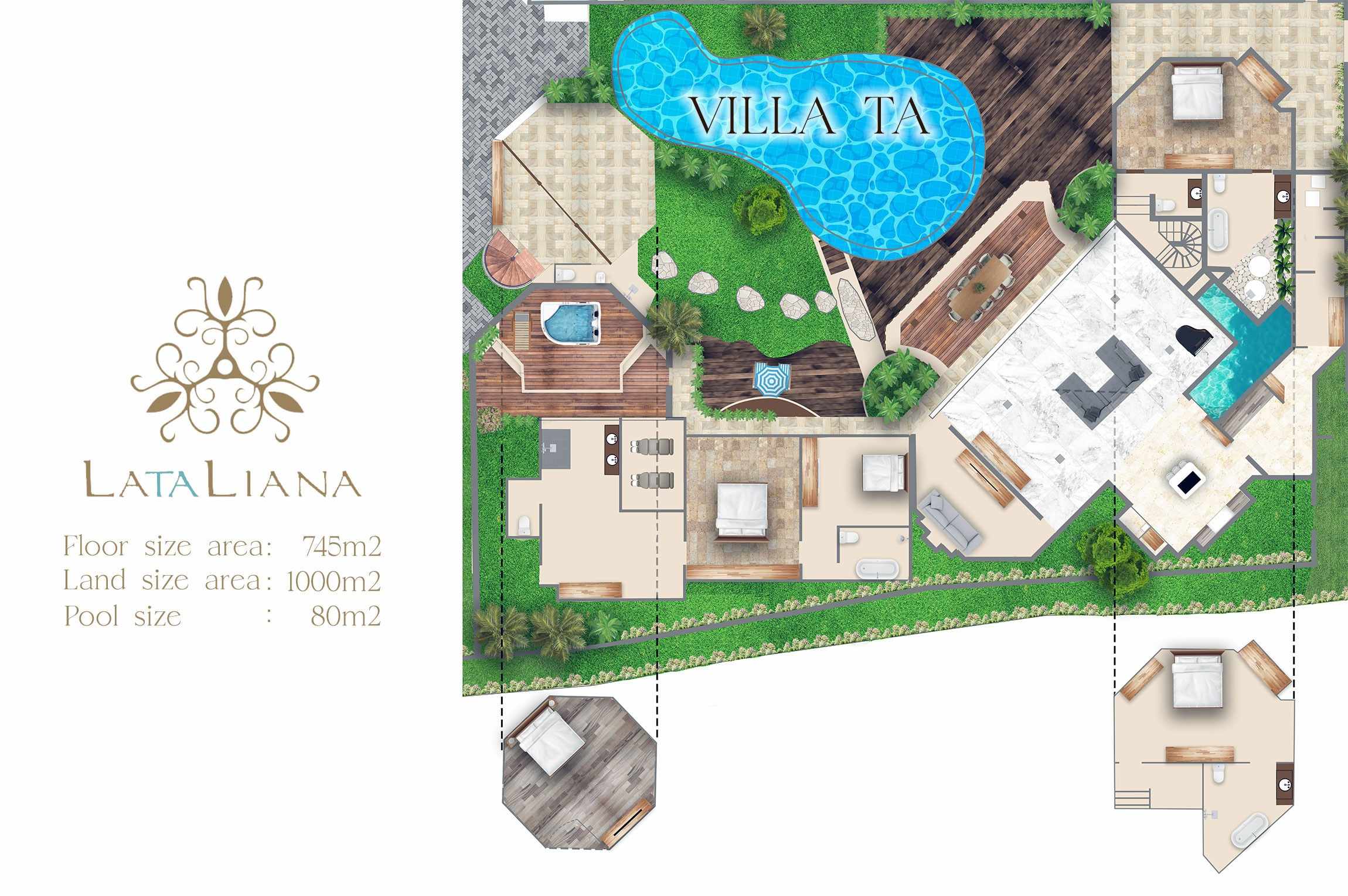 Villa Ta Seminyak - Floor Plan