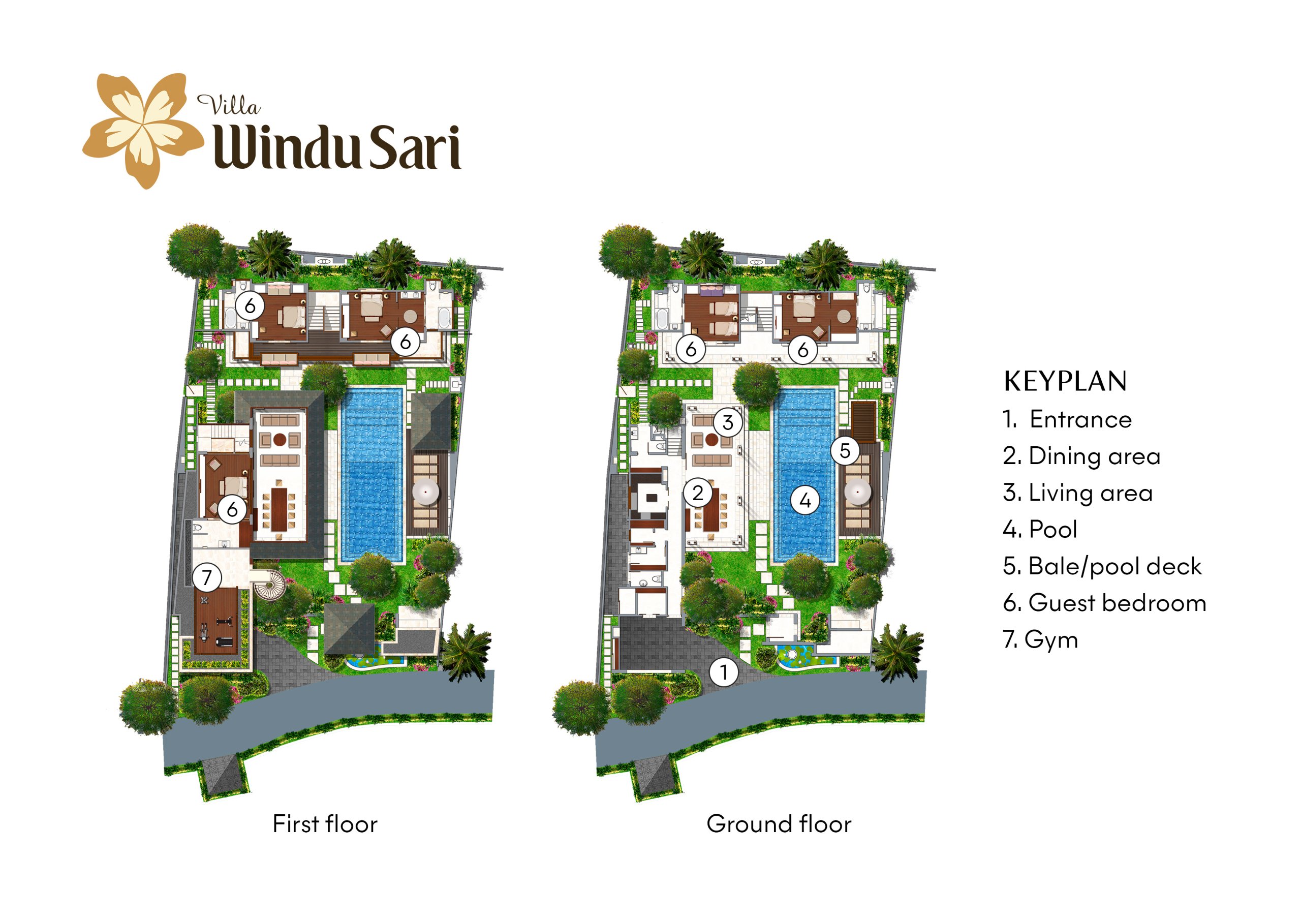 Villa Windu Sari - Floor Plan