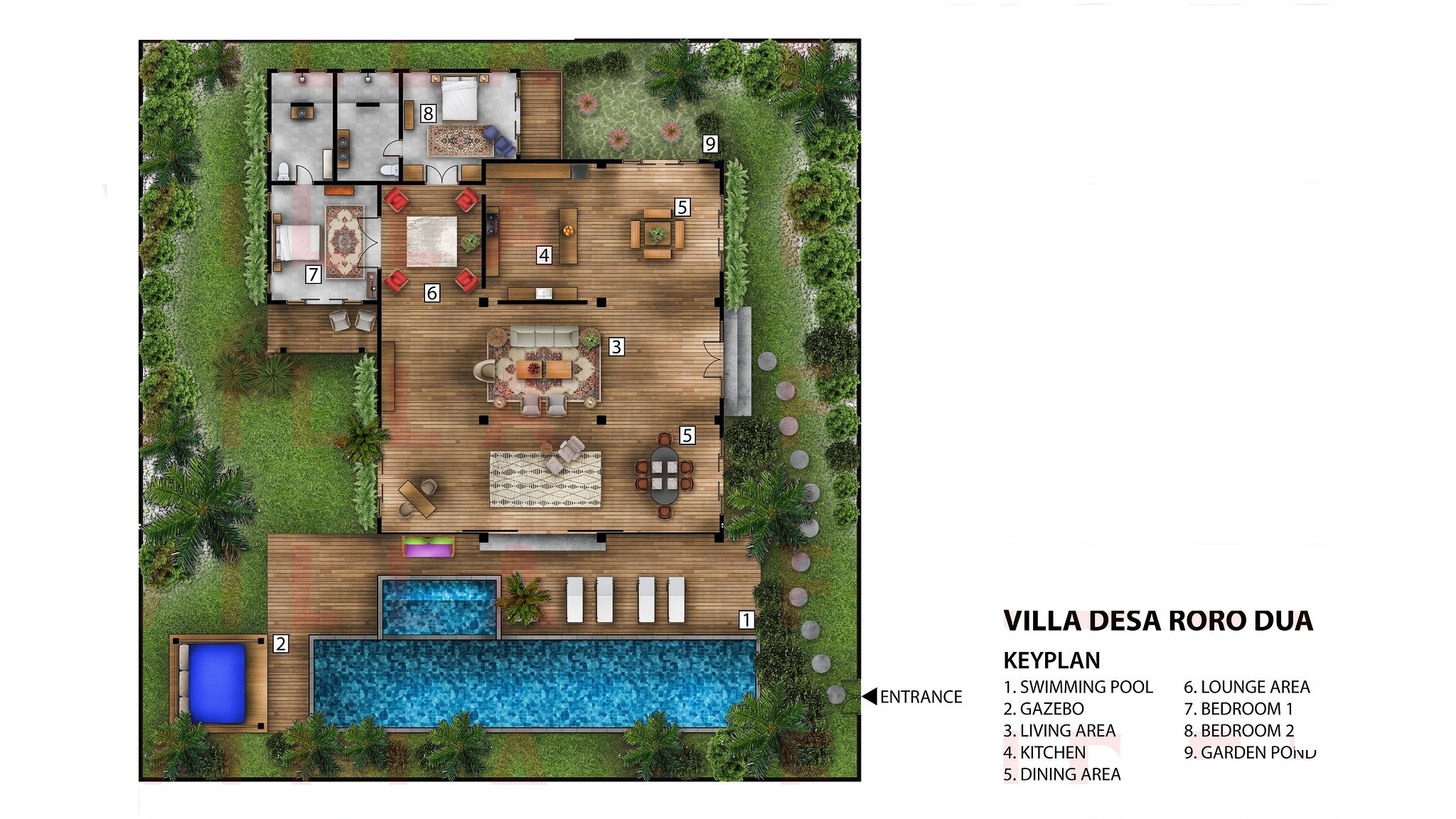 Villa Desa Roro Dua - Floor Plan
