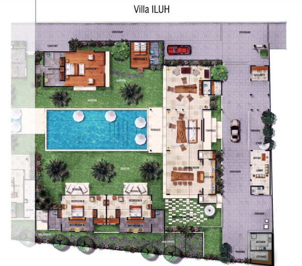 Villa Iluh - Floor Plan