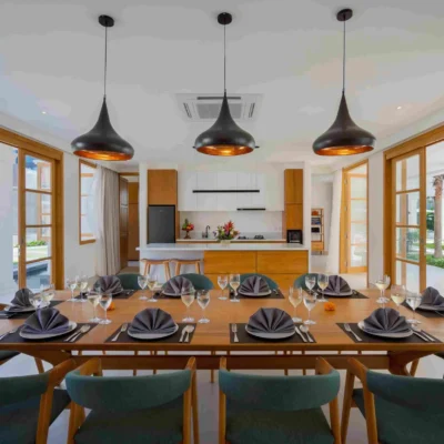 Amenara_Dining Area with table made up for dinner_11zon Bali Villas