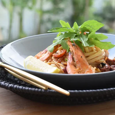 Delicious Prawn Linguine prepared by your Private Chef Villa Kasianda House - Villa Gallery