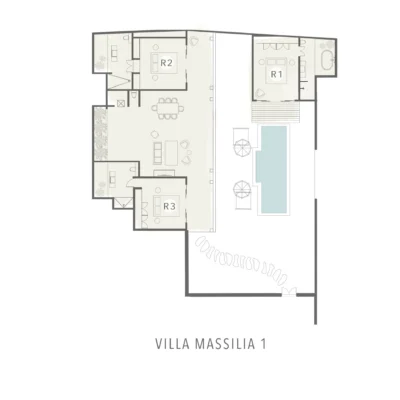 FloorFlan Villa Massilia Tuju - Villa Gallery