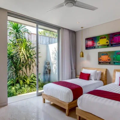 Guest-bedroom-two-plus-art Villa Bamboo Aramanis - Villa Gallery