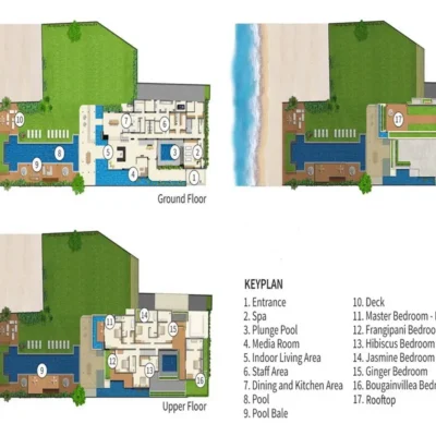 Noku Beach House – Floorplan Villa Noku Beach House - Villa Gallery