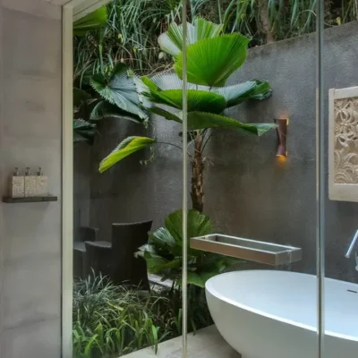 Seseh Beach Villa I – Guest bedroom three ensuite bathtub Seseh Beach Villa Estate - Villa Gallery
