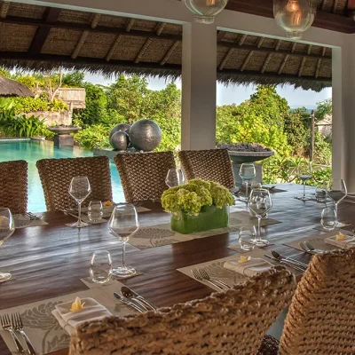 Seseh-Beach-Villa-I-Poolside-dining-set-up Seseh Beach Villa One - Villa Gallery
