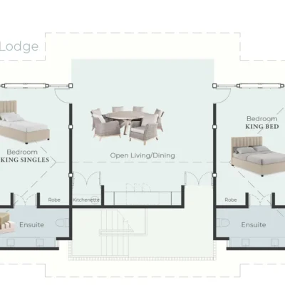 Upper Lodge Floorplan – White Horse Bali Villa