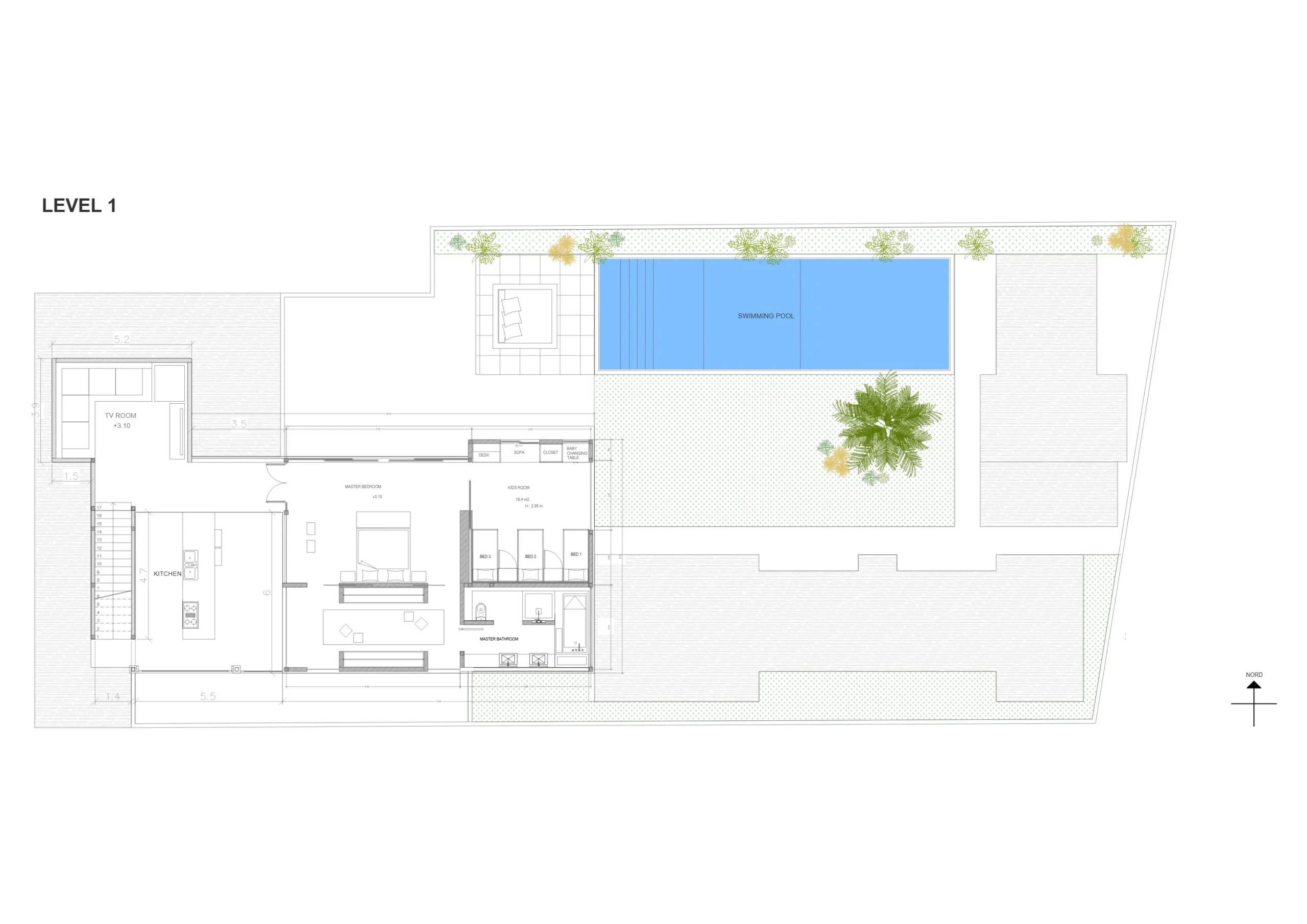 Villa Myki Canggu - Floor Plan