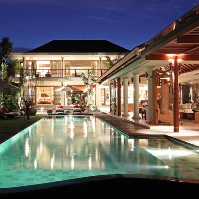 Villa-Sarasvati-Pool-and-villa-at-night Villa Sarasvati - Villa Gallery