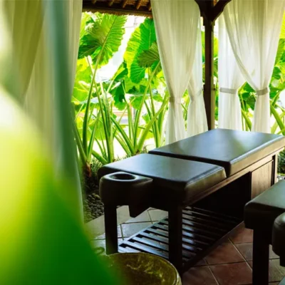 Villa-Semarapura-Spa-beds-in-a-garden-setting Villa Semarapura - Villa Gallery