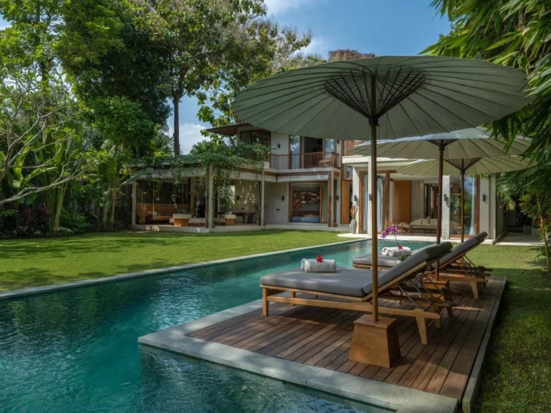 Private pool view at Villa Damai Umalas