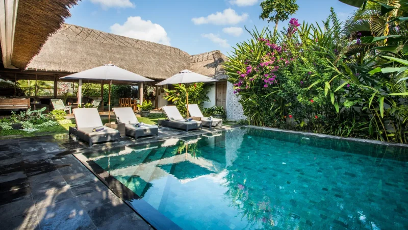 Villa Damai Manis Seminyak Pool Area in the day