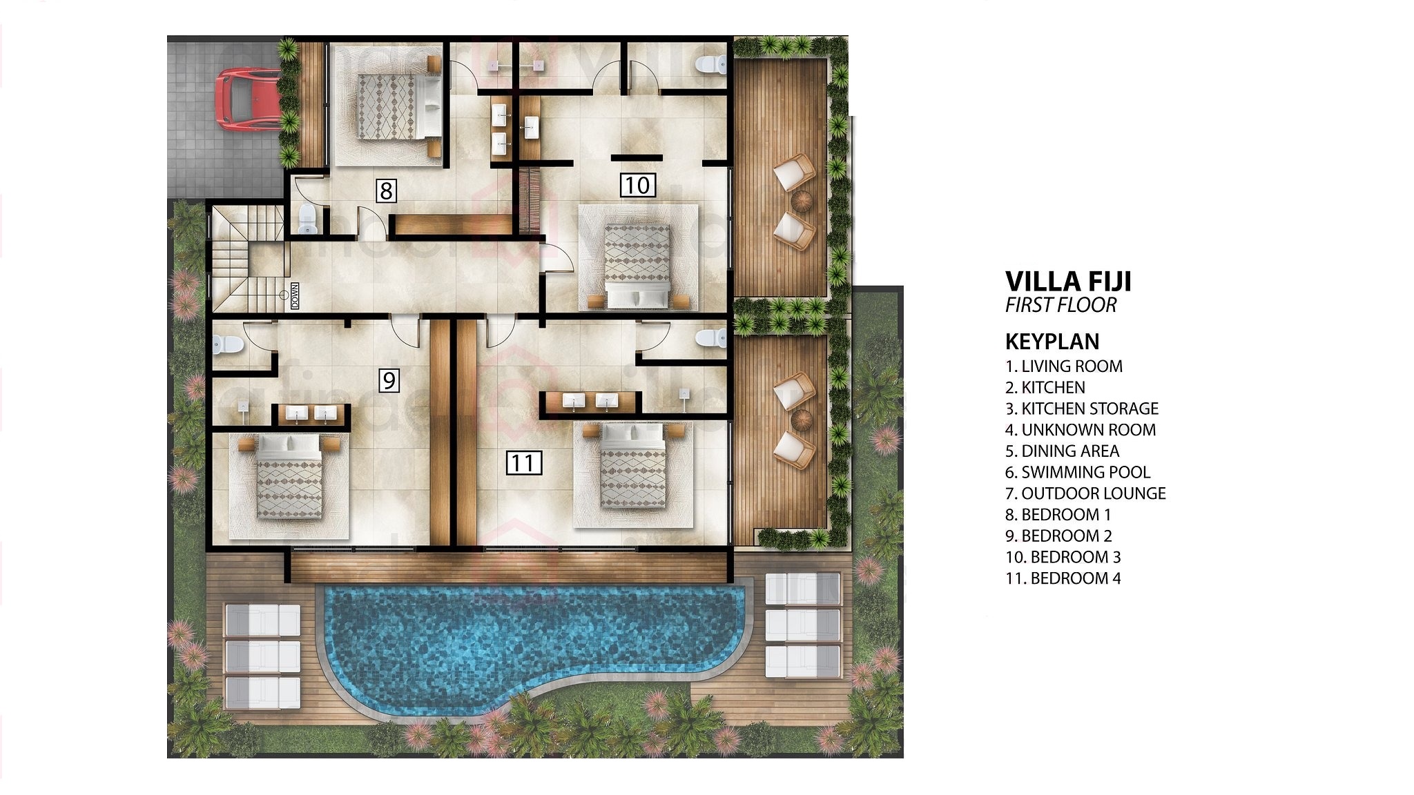 Villa Fiji - Floor Plan