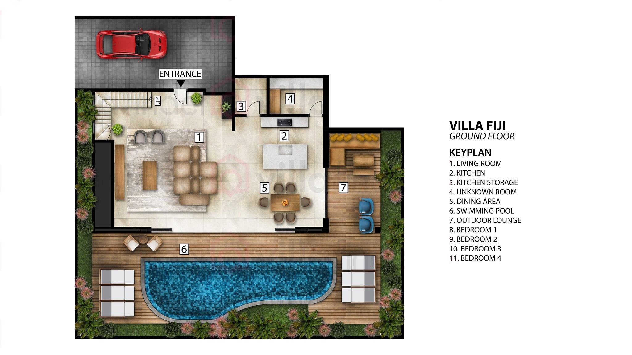 Villa Fiji - Floor Plan