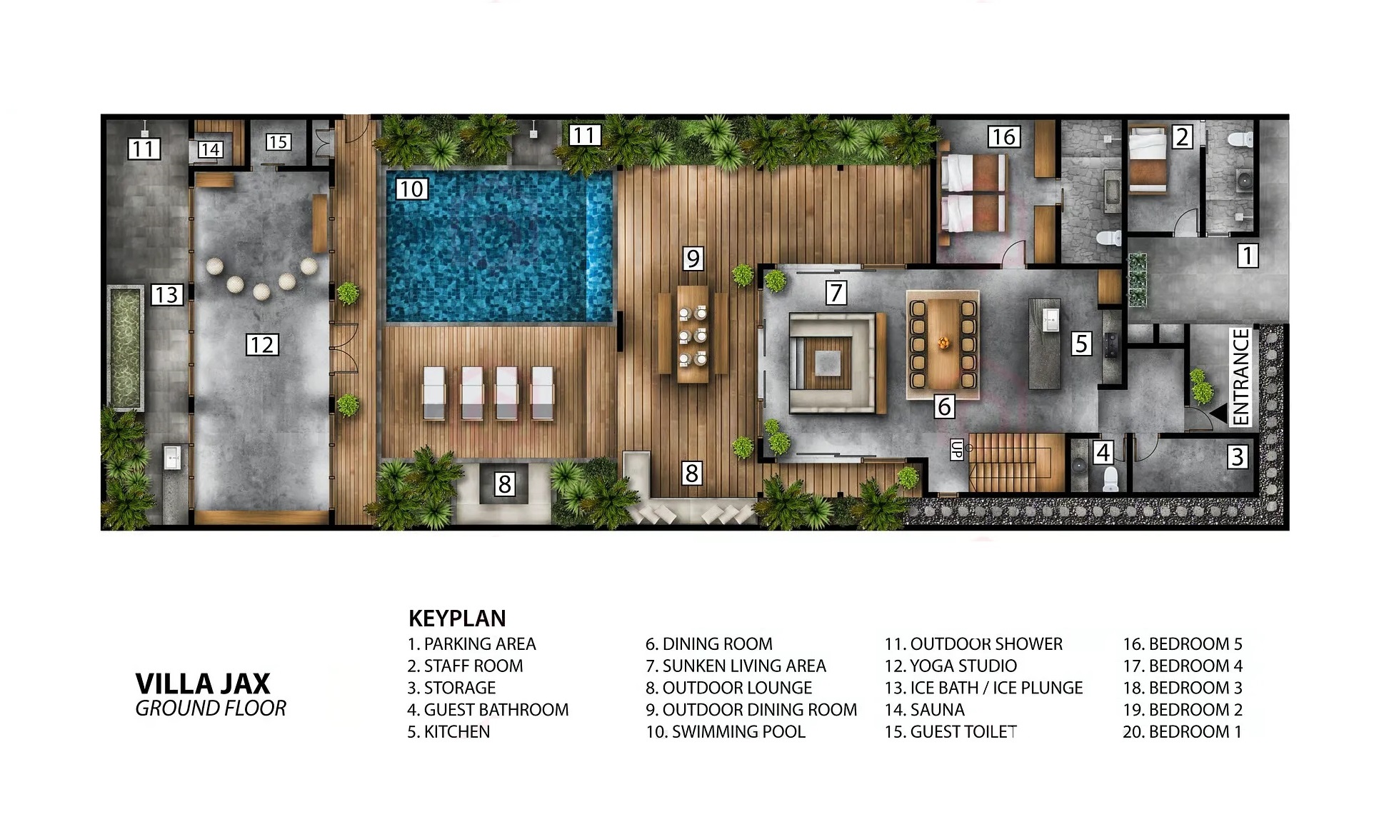 Villa Jaxe Bingin - Floor Plan