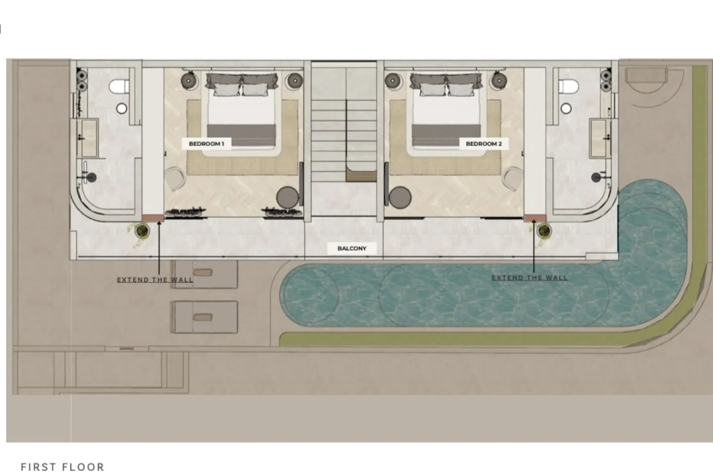 Villa Lil Jomo Bingin - Floor Plan