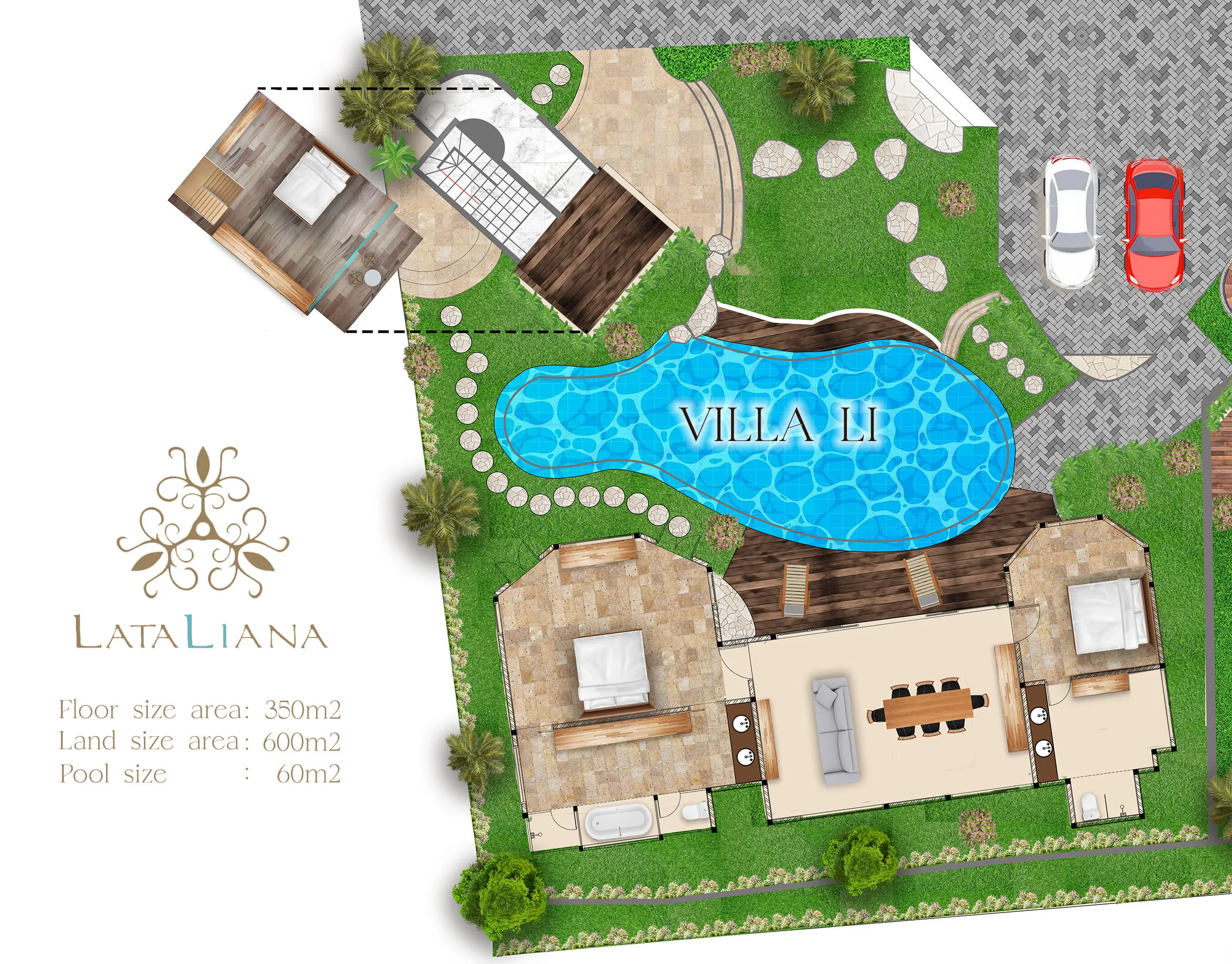Villa Li Seminyak - Floor Plan